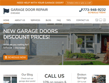 Tablet Screenshot of garagedoorrepair-chicago.com